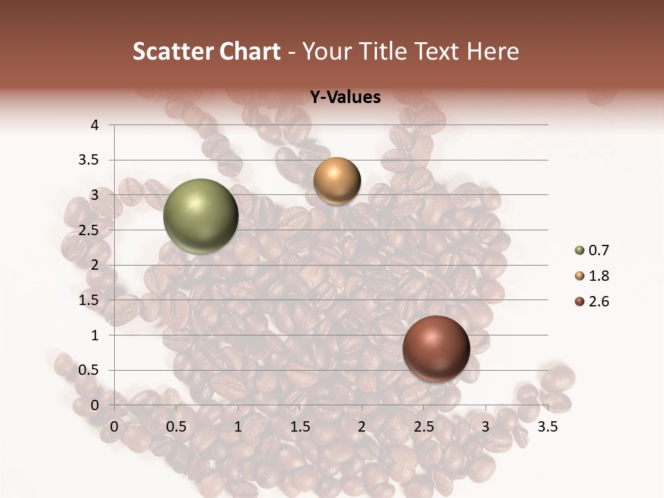 A Pile Of Coffee Beans On A White Surface PowerPoint Template