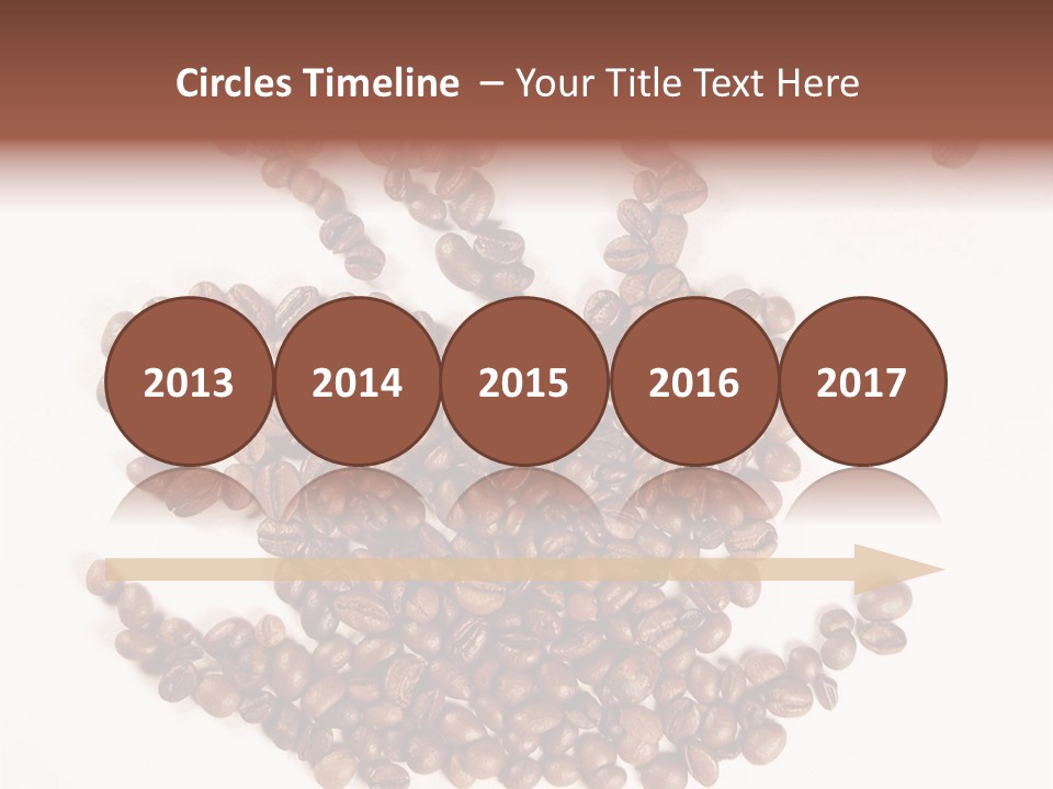A Pile Of Coffee Beans On A White Surface PowerPoint Template