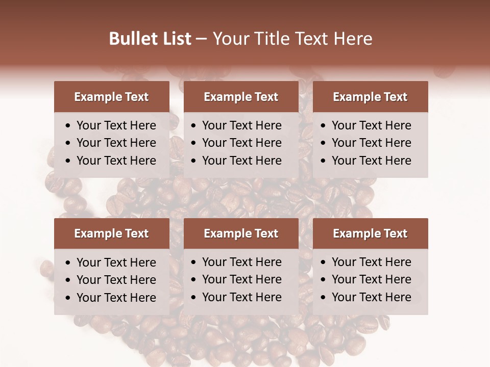 A Pile Of Coffee Beans On A White Surface PowerPoint Template