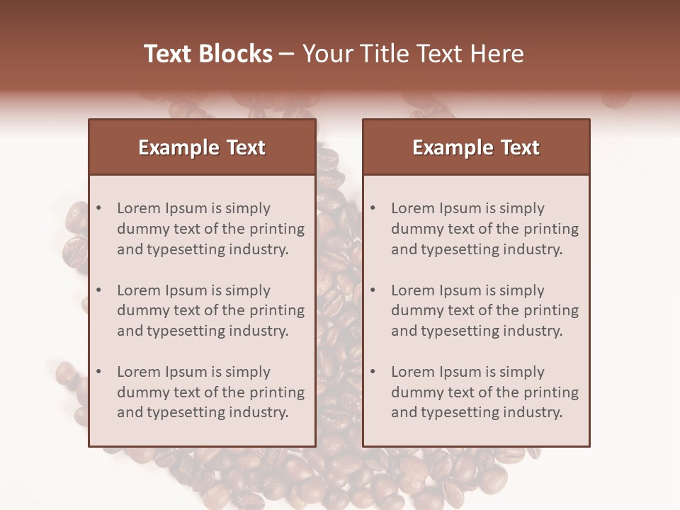 A Pile Of Coffee Beans On A White Surface PowerPoint Template