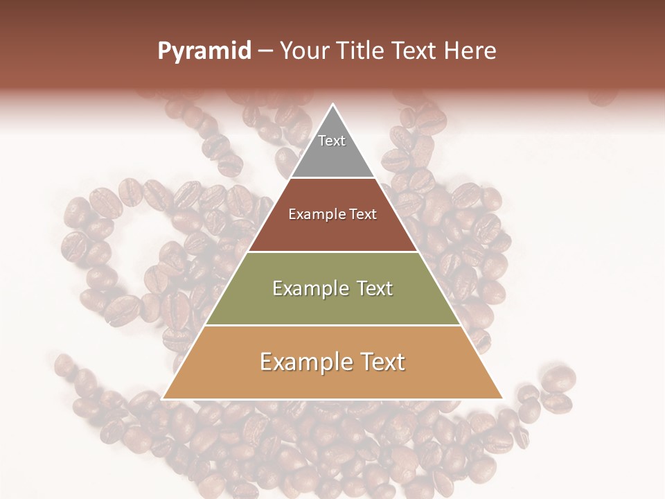 A Pile Of Coffee Beans On A White Surface PowerPoint Template