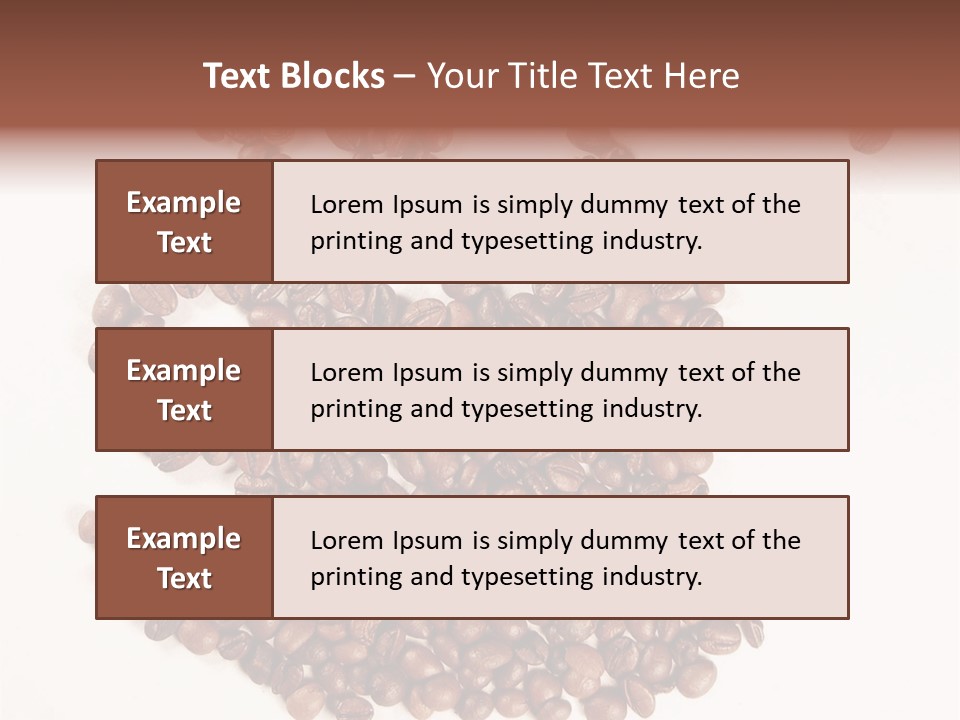 A Pile Of Coffee Beans On A White Surface PowerPoint Template