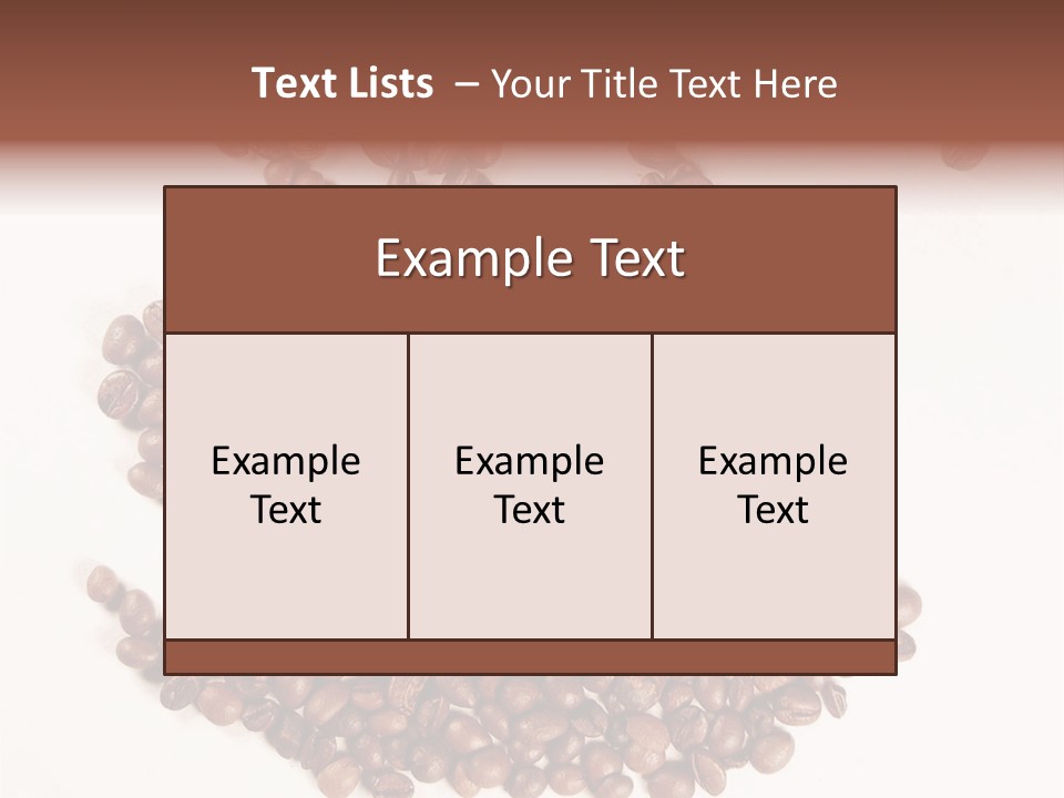 A Pile Of Coffee Beans On A White Surface PowerPoint Template