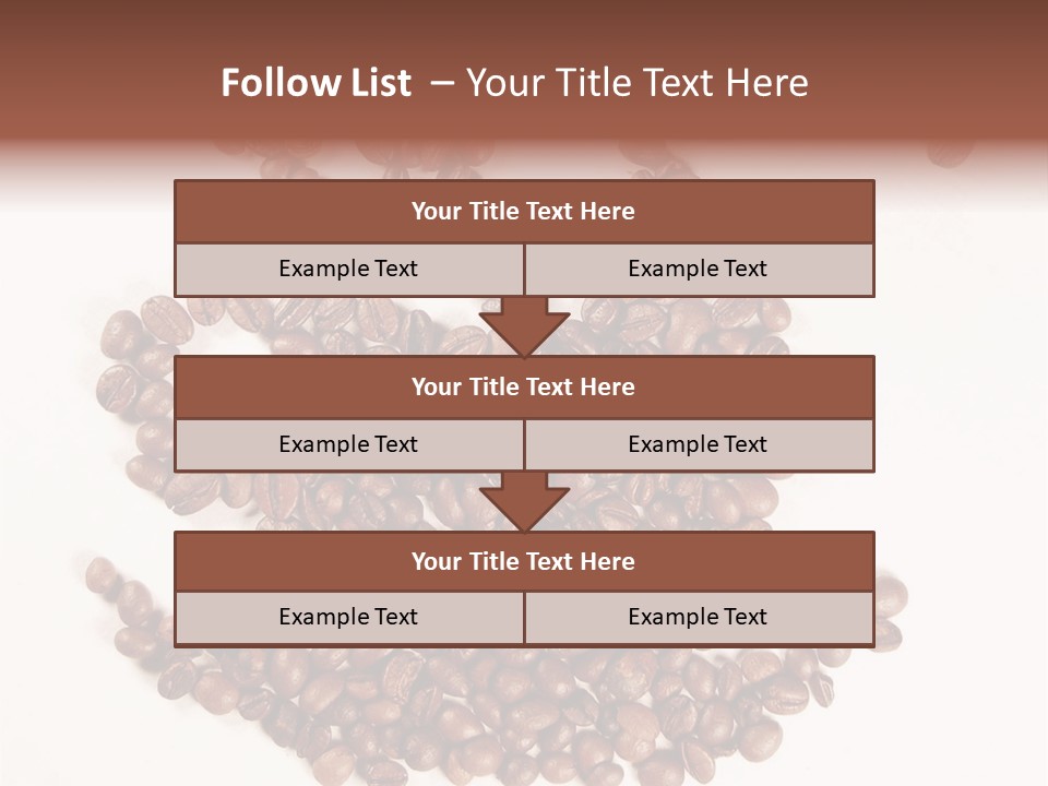 A Pile Of Coffee Beans On A White Surface PowerPoint Template