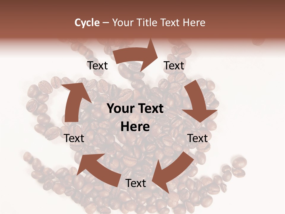 A Pile Of Coffee Beans On A White Surface PowerPoint Template