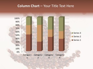 A Pile Of Coffee Beans On A White Surface PowerPoint Template