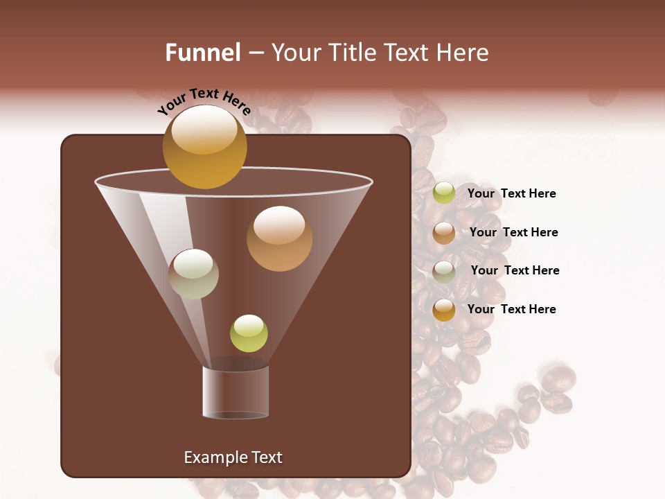 A Pile Of Coffee Beans On A White Surface PowerPoint Template