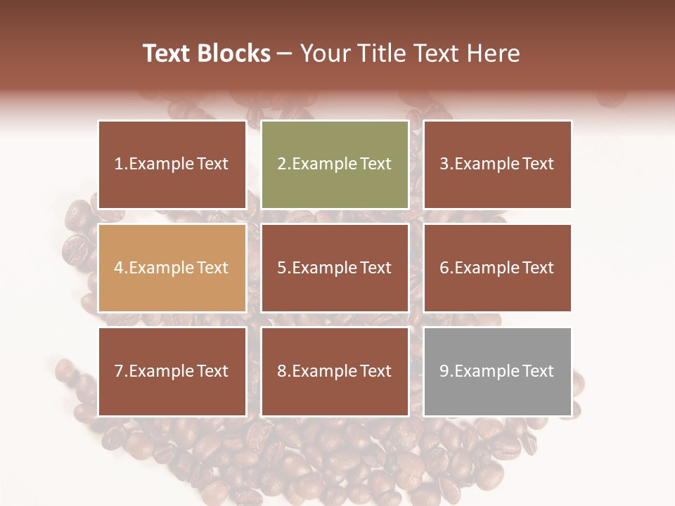 A Pile Of Coffee Beans On A White Surface PowerPoint Template