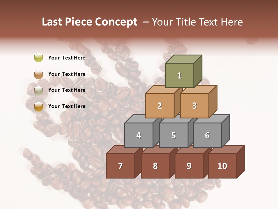 A Pile Of Coffee Beans On A White Surface PowerPoint Template