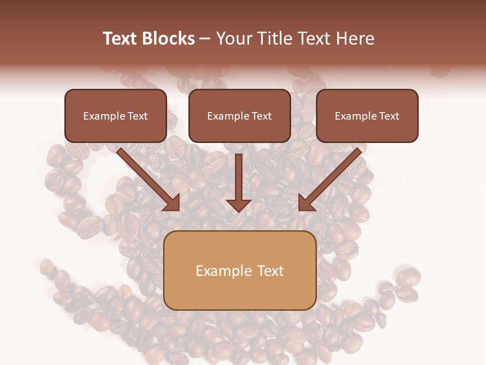 A Pile Of Coffee Beans On A White Surface PowerPoint Template