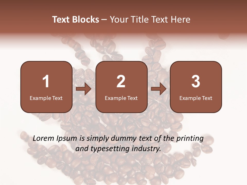 A Pile Of Coffee Beans On A White Surface PowerPoint Template