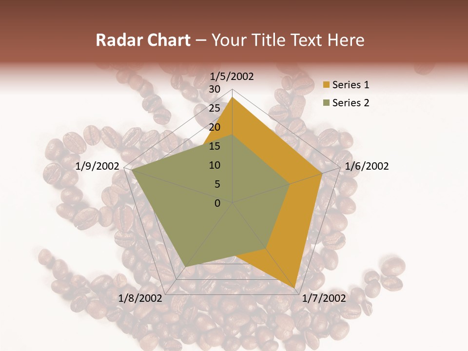 A Pile Of Coffee Beans On A White Surface PowerPoint Template