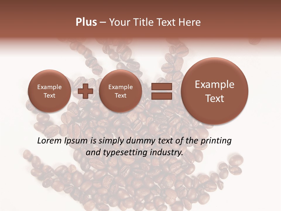 A Pile Of Coffee Beans On A White Surface PowerPoint Template