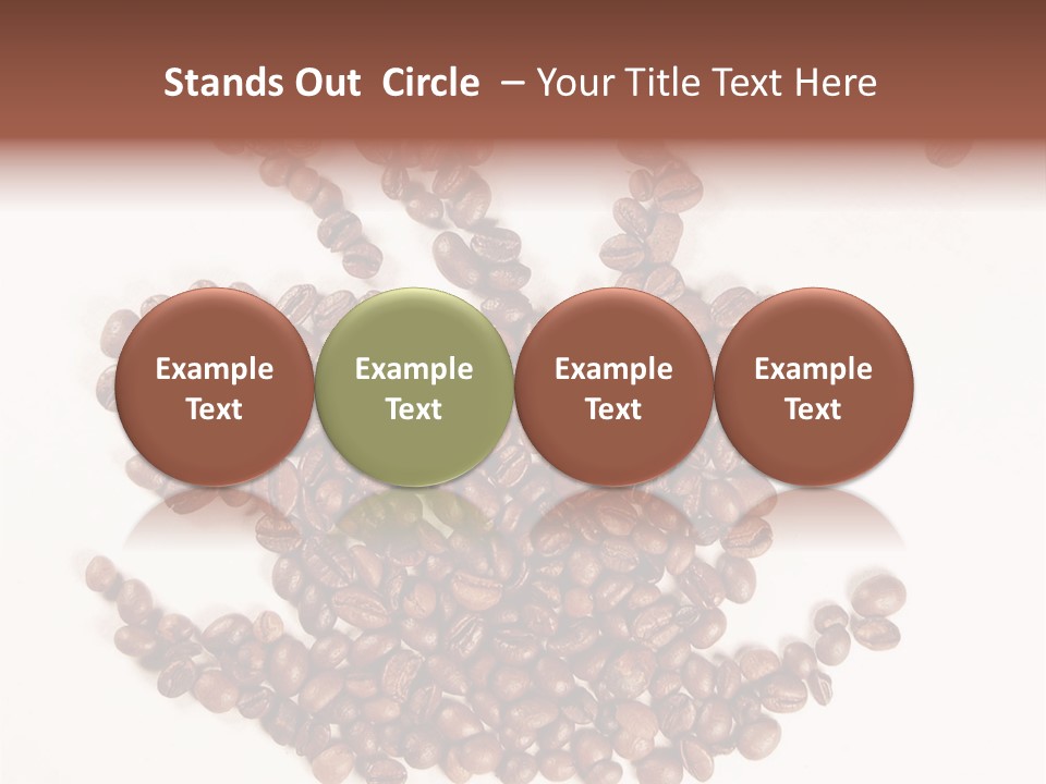 A Pile Of Coffee Beans On A White Surface PowerPoint Template