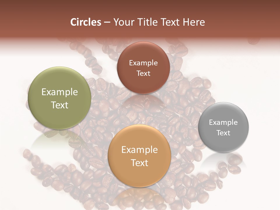 A Pile Of Coffee Beans On A White Surface PowerPoint Template
