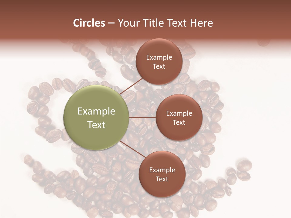 A Pile Of Coffee Beans On A White Surface PowerPoint Template