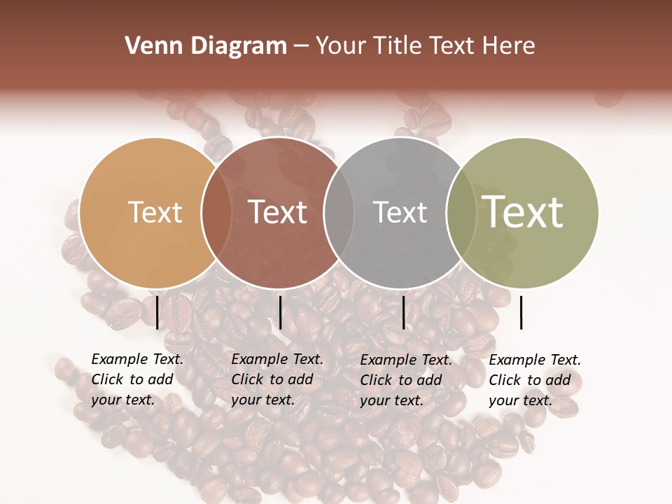 A Pile Of Coffee Beans On A White Surface PowerPoint Template