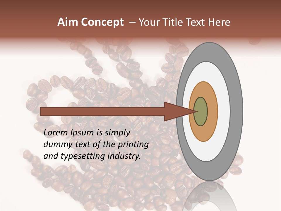 A Pile Of Coffee Beans On A White Surface PowerPoint Template