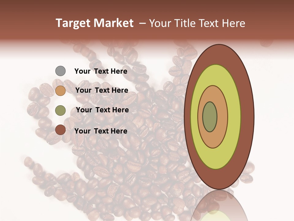 A Pile Of Coffee Beans On A White Surface PowerPoint Template