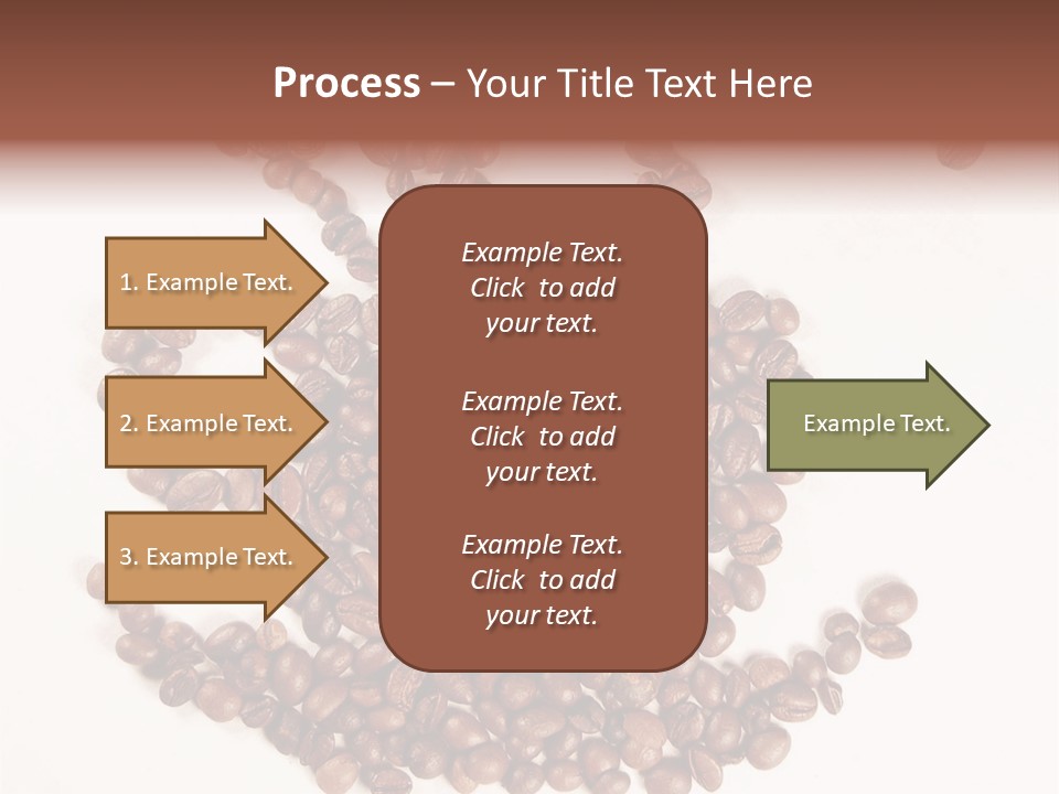 A Pile Of Coffee Beans On A White Surface PowerPoint Template