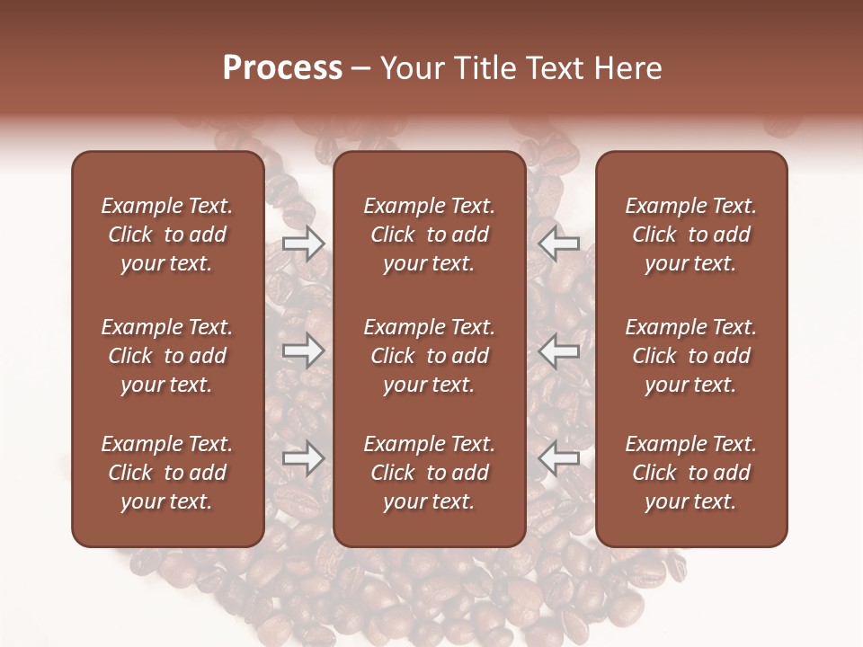 A Pile Of Coffee Beans On A White Surface PowerPoint Template