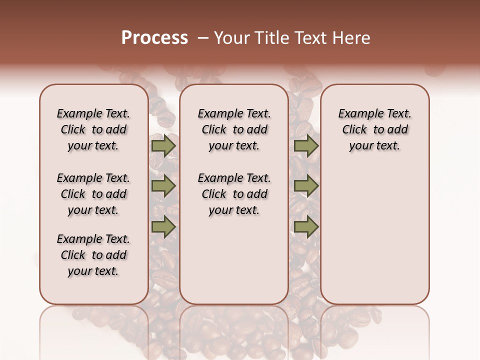 A Pile Of Coffee Beans On A White Surface PowerPoint Template