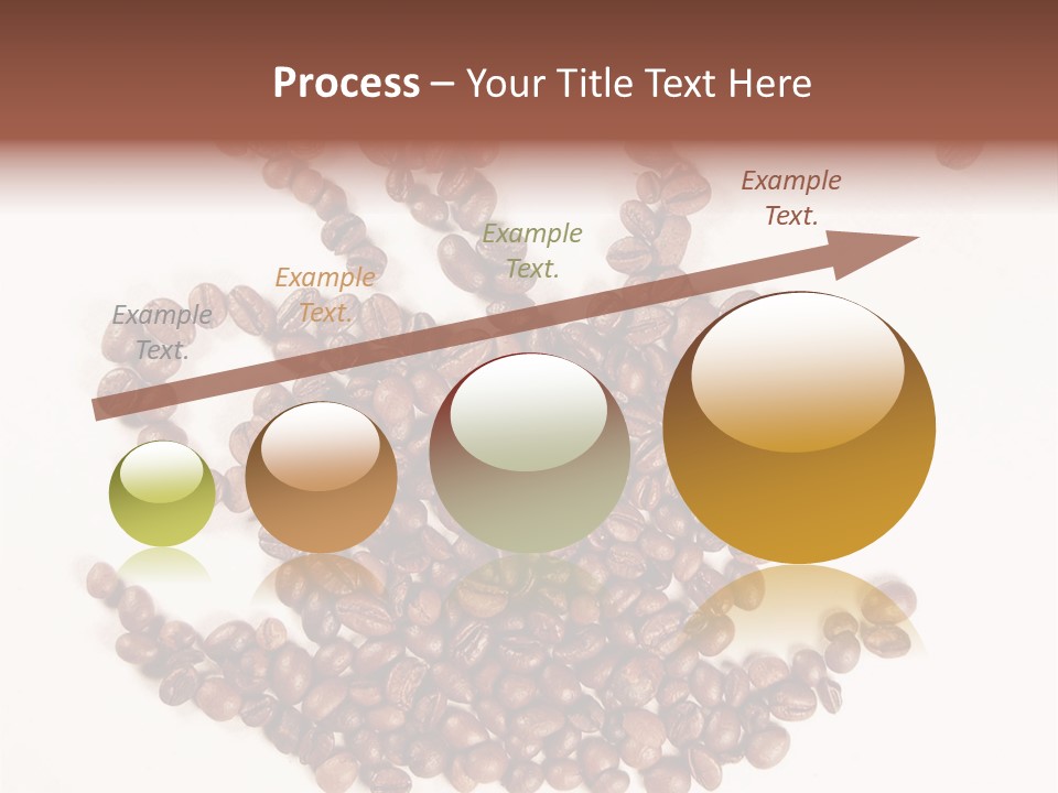 A Pile Of Coffee Beans On A White Surface PowerPoint Template