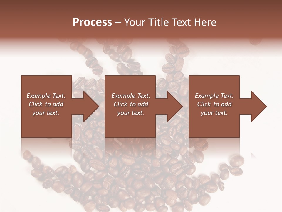 A Pile Of Coffee Beans On A White Surface PowerPoint Template