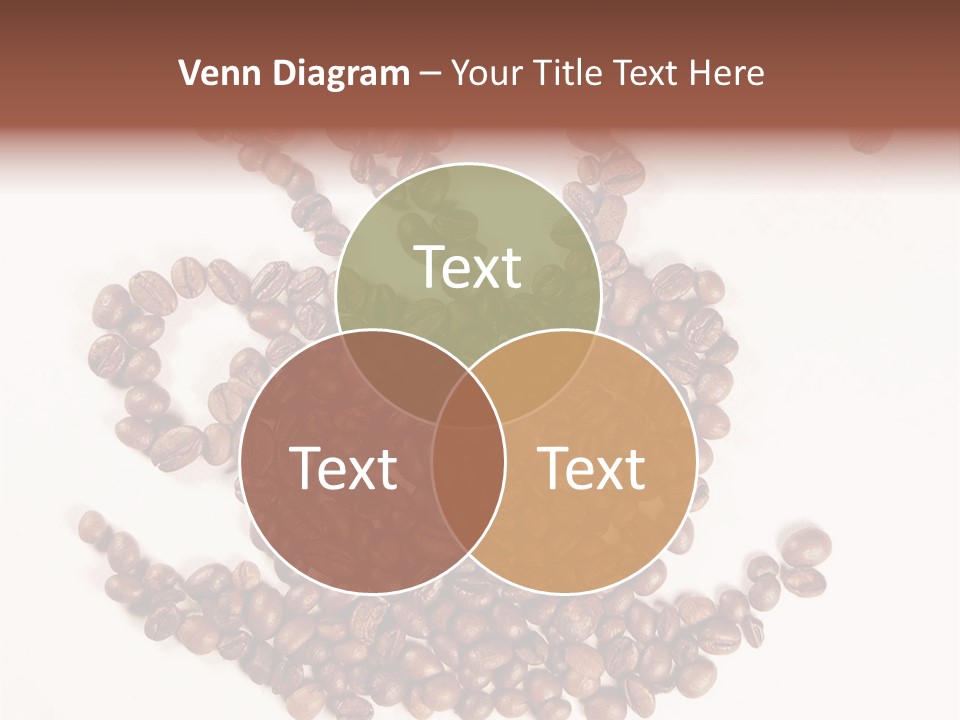 A Pile Of Coffee Beans On A White Surface PowerPoint Template