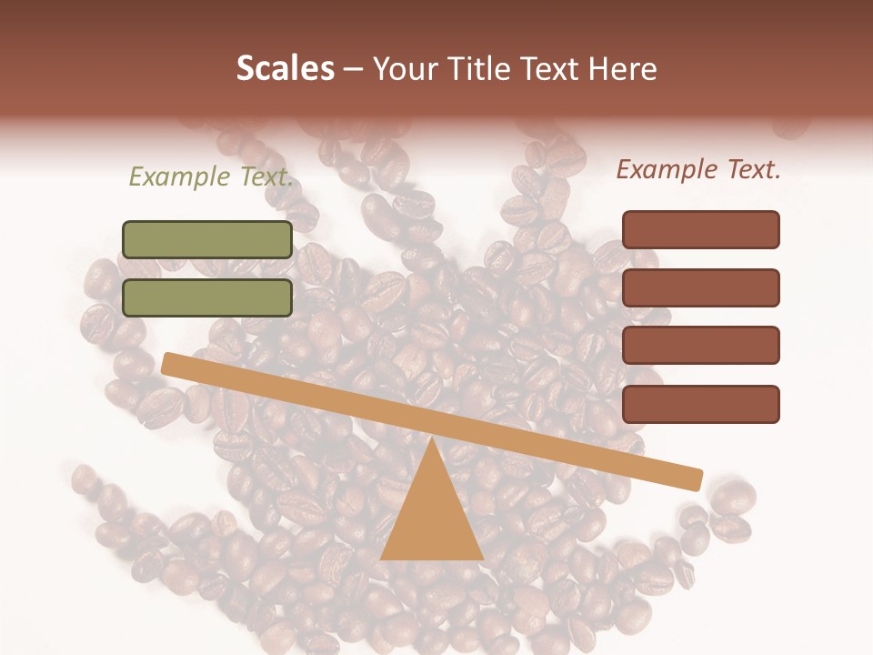 A Pile Of Coffee Beans On A White Surface PowerPoint Template
