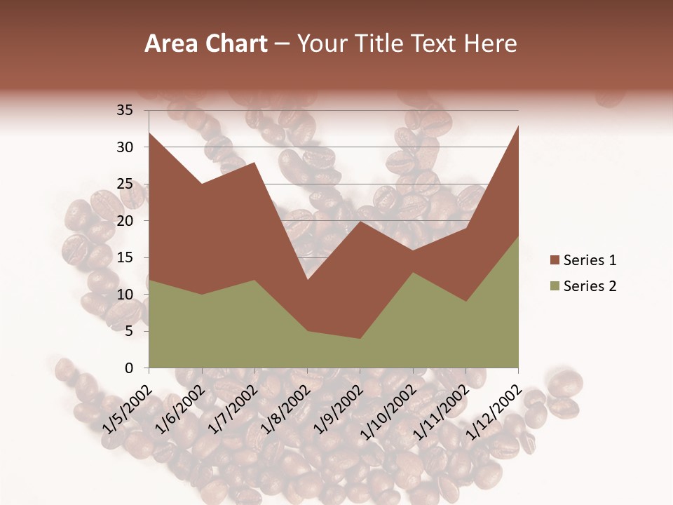 A Pile Of Coffee Beans On A White Surface PowerPoint Template