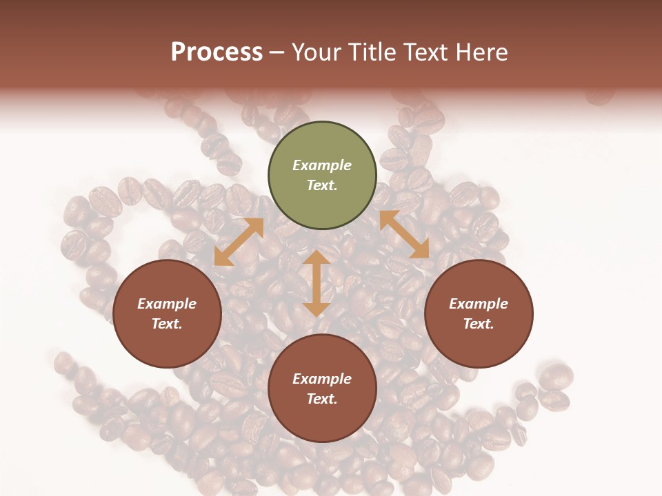 A Pile Of Coffee Beans On A White Surface PowerPoint Template