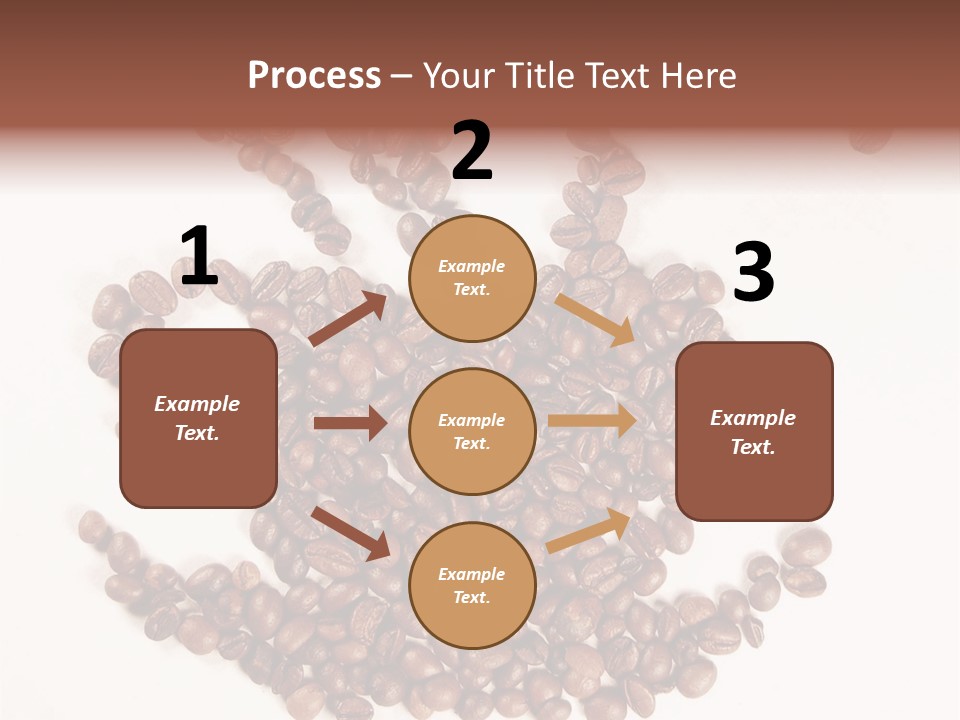 A Pile Of Coffee Beans On A White Surface PowerPoint Template