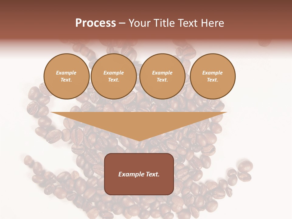 A Pile Of Coffee Beans On A White Surface PowerPoint Template