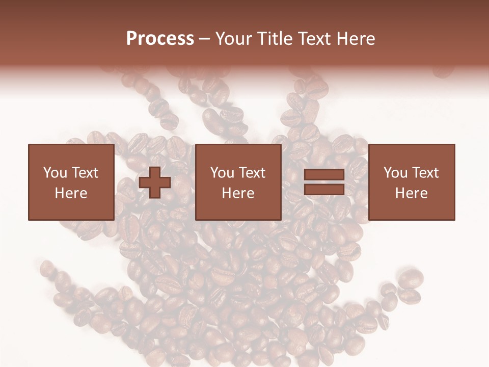 A Pile Of Coffee Beans On A White Surface PowerPoint Template