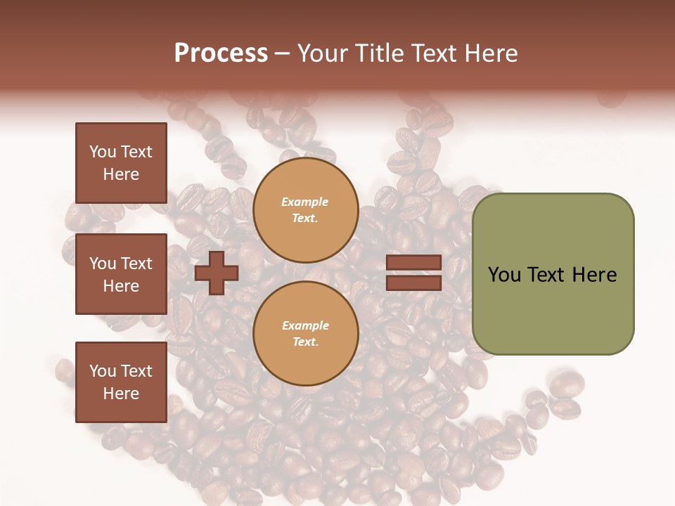 A Pile Of Coffee Beans On A White Surface PowerPoint Template