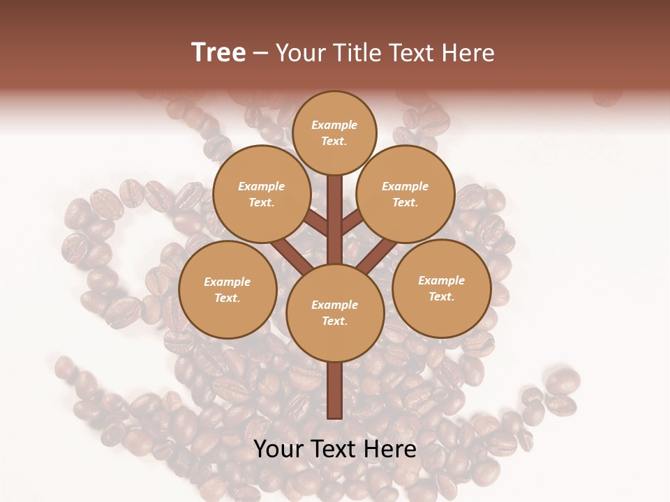 A Pile Of Coffee Beans On A White Surface PowerPoint Template