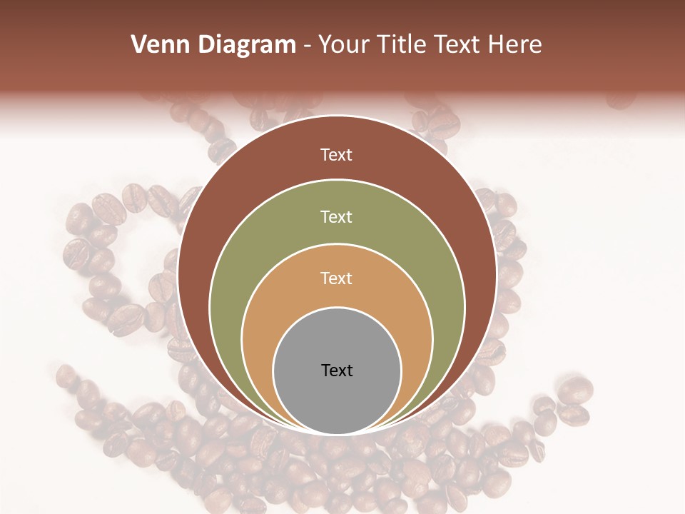 A Pile Of Coffee Beans On A White Surface PowerPoint Template