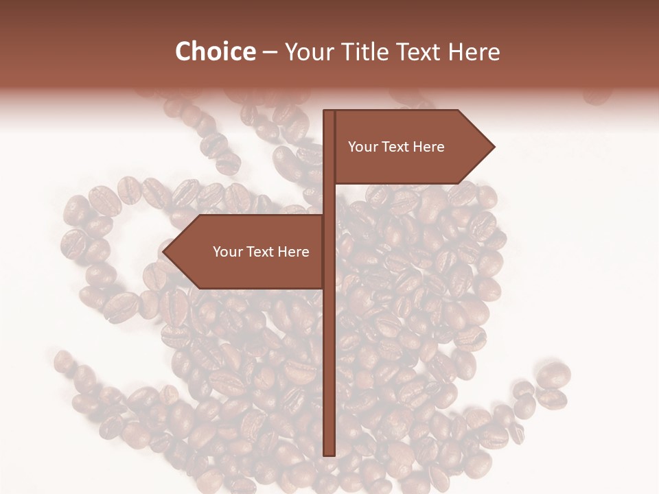 A Pile Of Coffee Beans On A White Surface PowerPoint Template