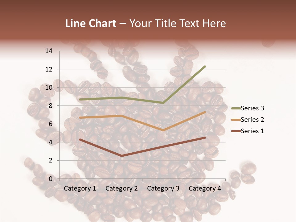 A Pile Of Coffee Beans On A White Surface PowerPoint Template