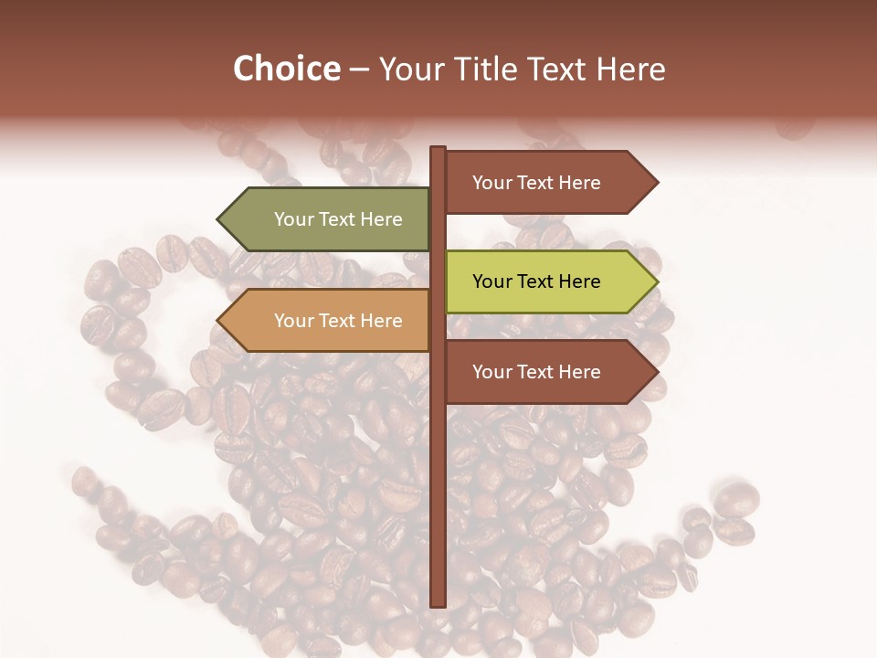 A Pile Of Coffee Beans On A White Surface PowerPoint Template