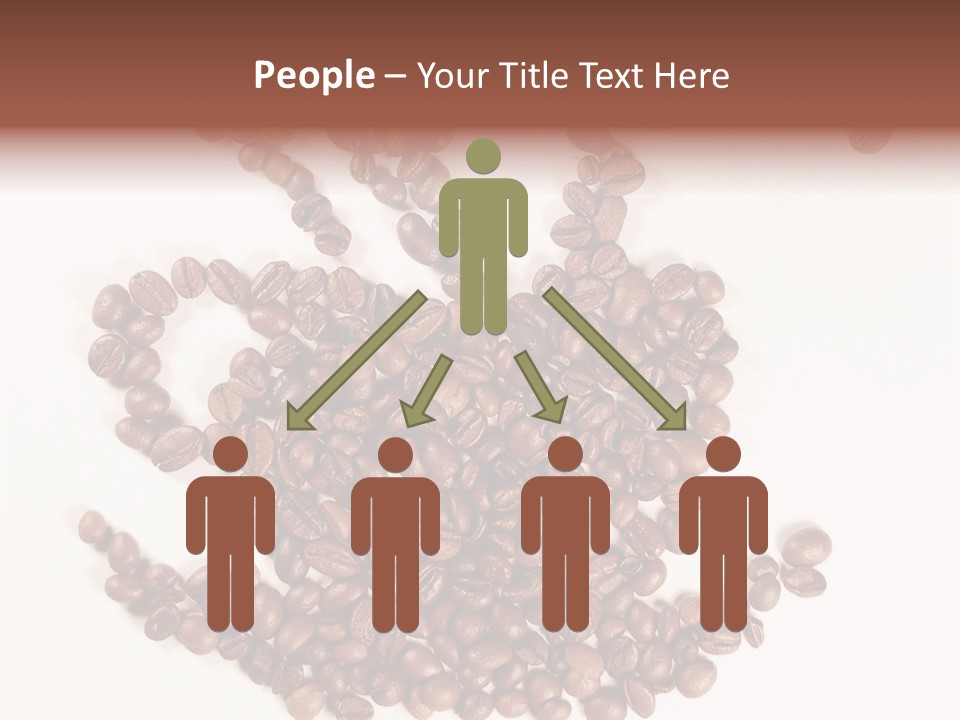 A Pile Of Coffee Beans On A White Surface PowerPoint Template