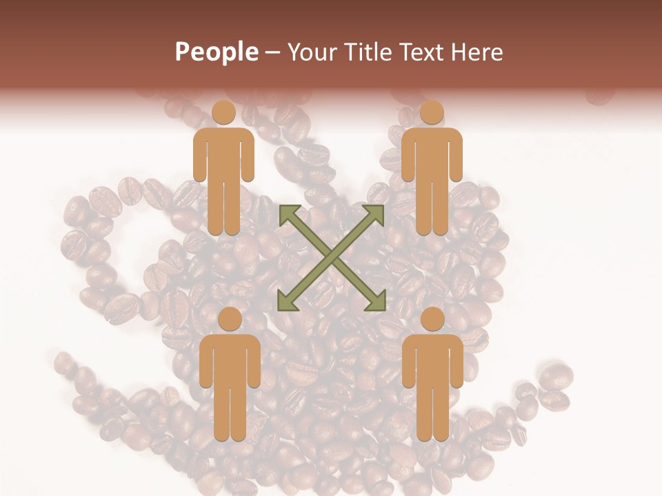 A Pile Of Coffee Beans On A White Surface PowerPoint Template