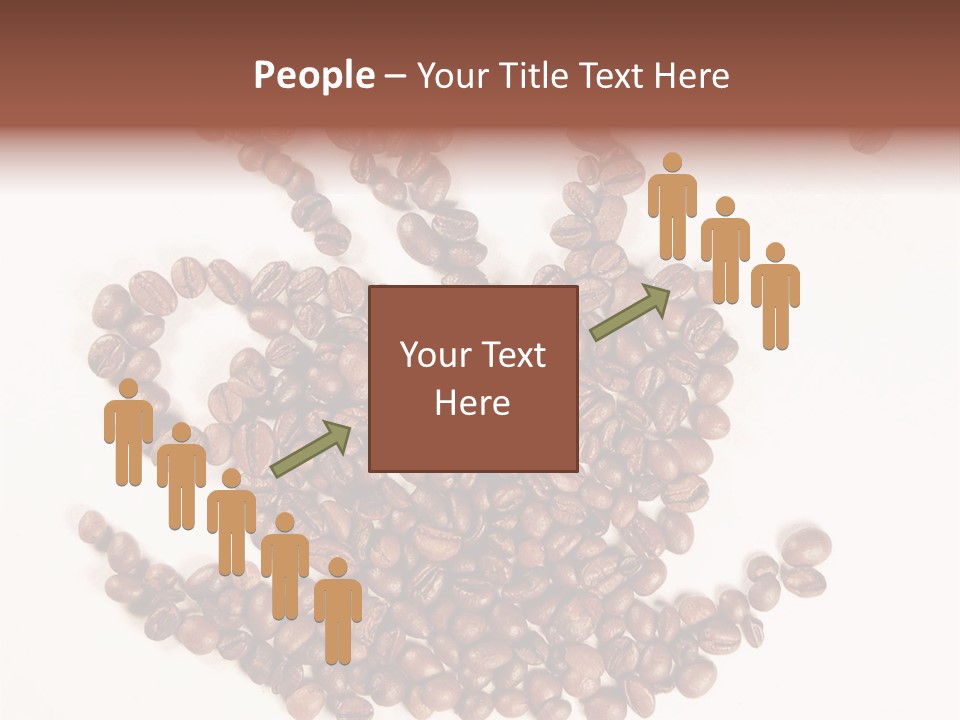 A Pile Of Coffee Beans On A White Surface PowerPoint Template