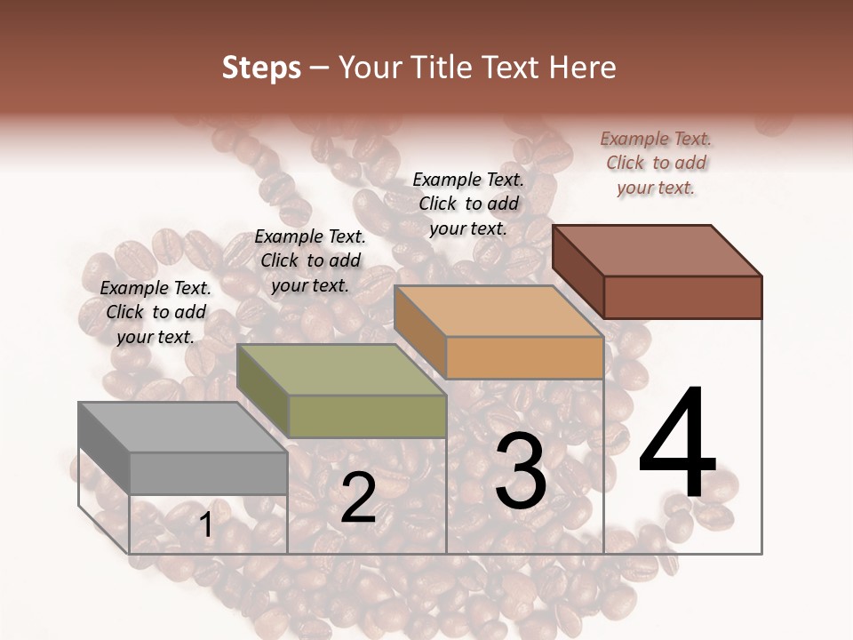 A Pile Of Coffee Beans On A White Surface PowerPoint Template