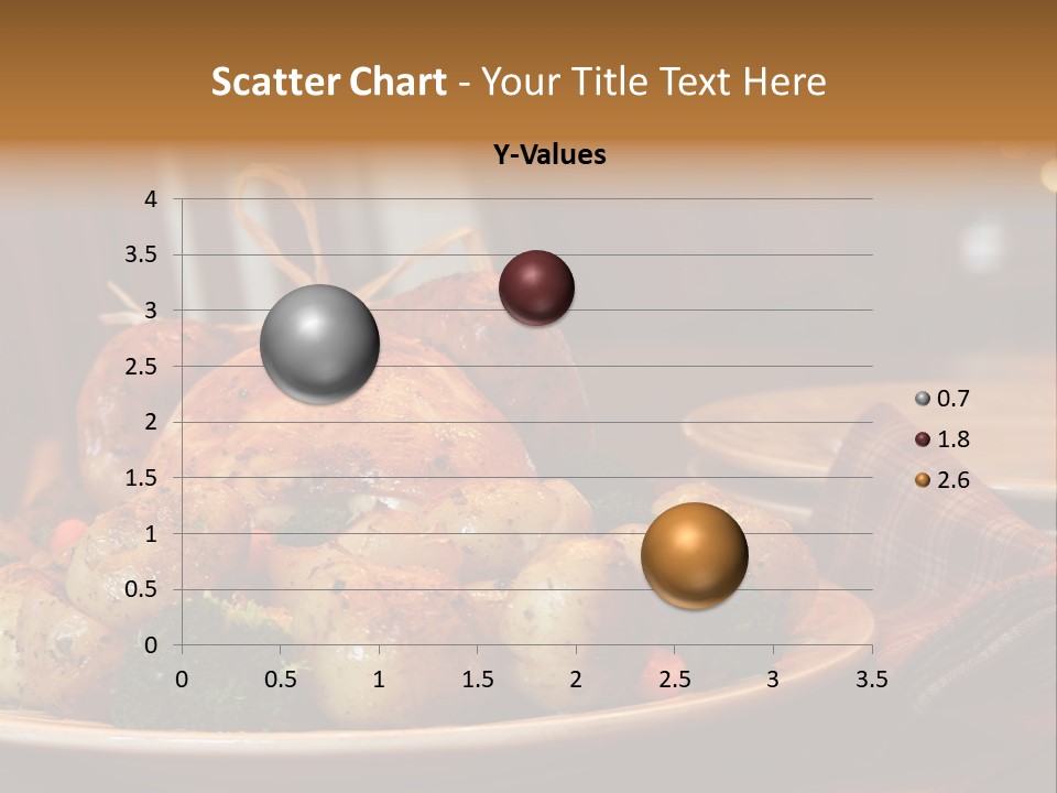 A Plate Of Food With A Turkey On It PowerPoint Template