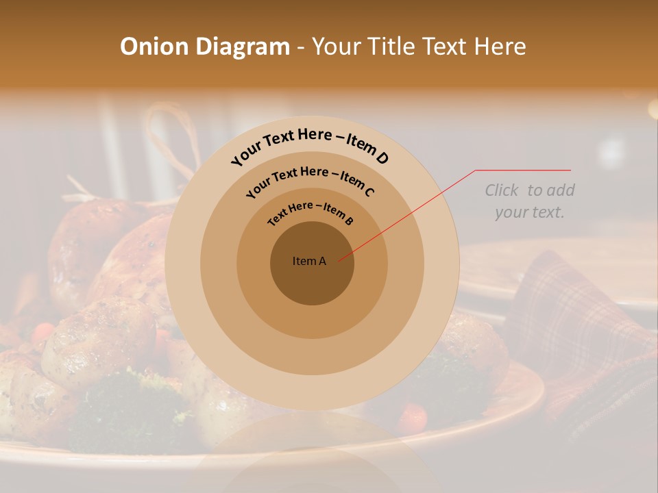 A Plate Of Food With A Turkey On It PowerPoint Template