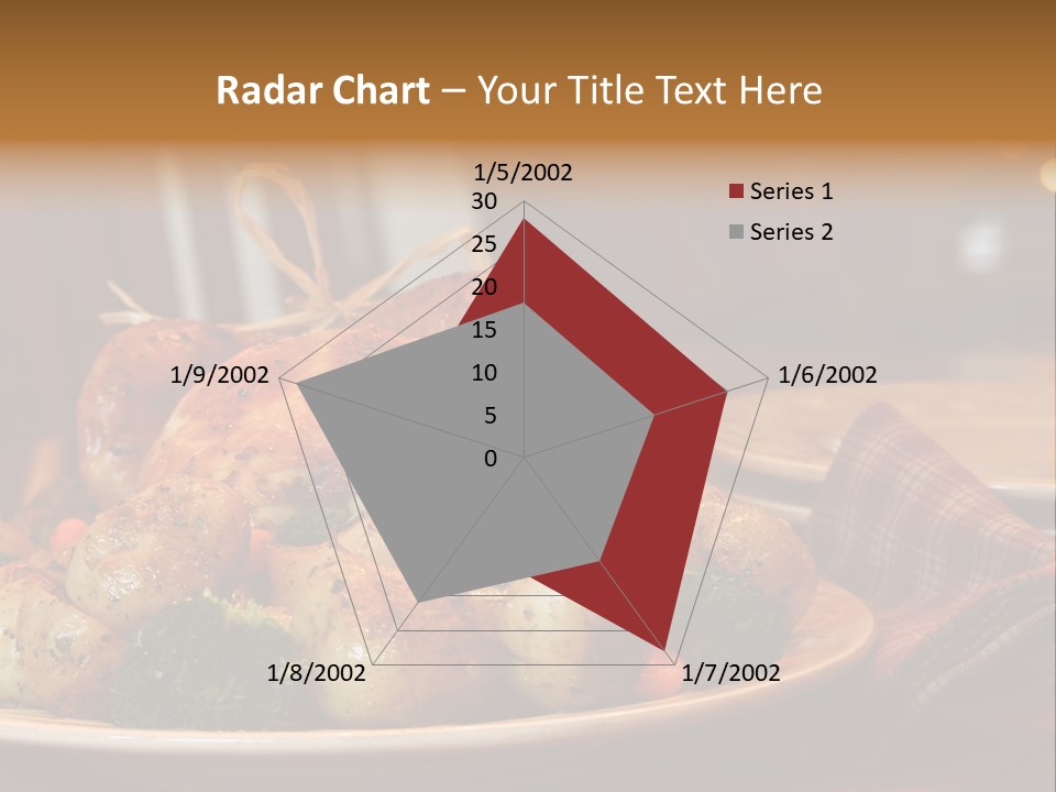 A Plate Of Food With A Turkey On It PowerPoint Template
