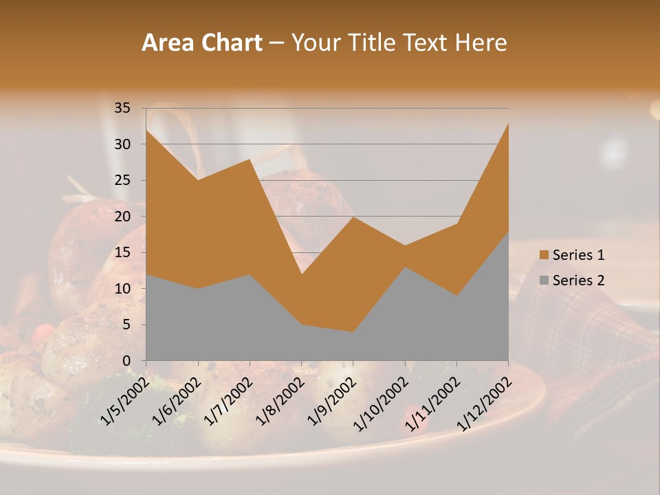 A Plate Of Food With A Turkey On It PowerPoint Template