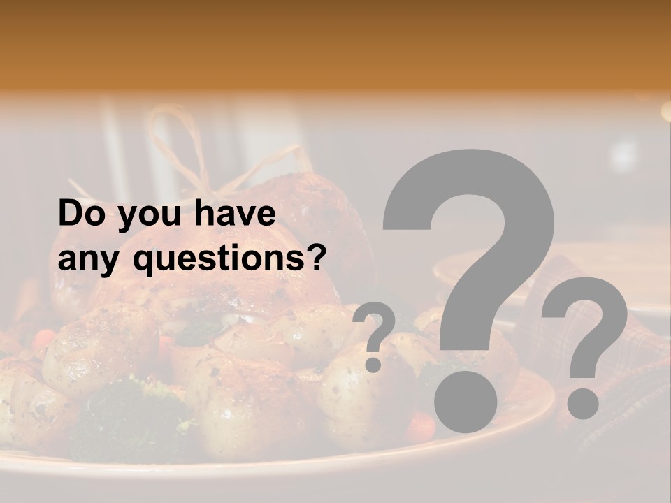 A Plate Of Food With A Turkey On It PowerPoint Template